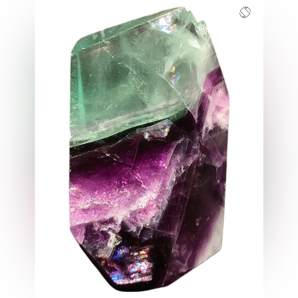 Gem quality fluorite free shape